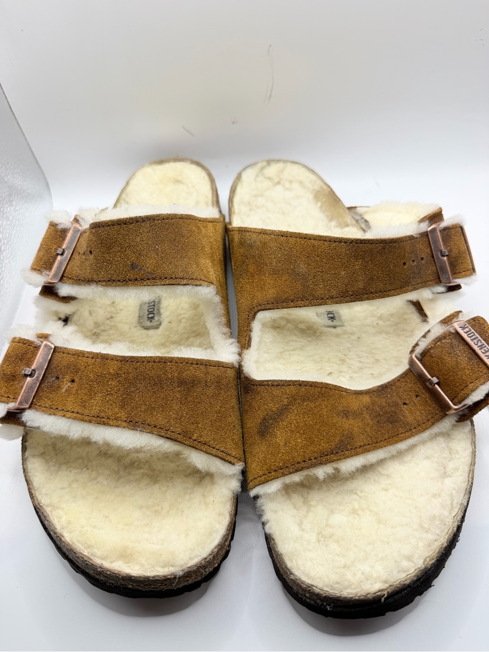 Birkenstock Shearling-Lined Footbed in Cream